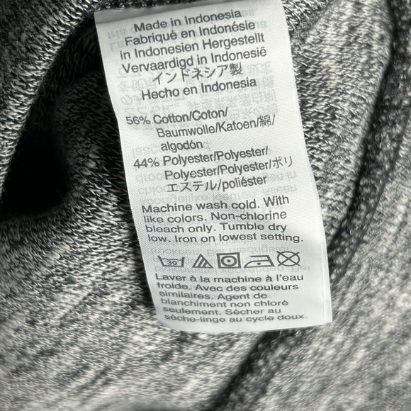 Madewell Textured Crew Neck Sweatshirt Heather Coal Size Small Cotton Office - Picture 9 of 12